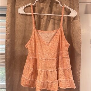 Orange Patterned Women's Top
